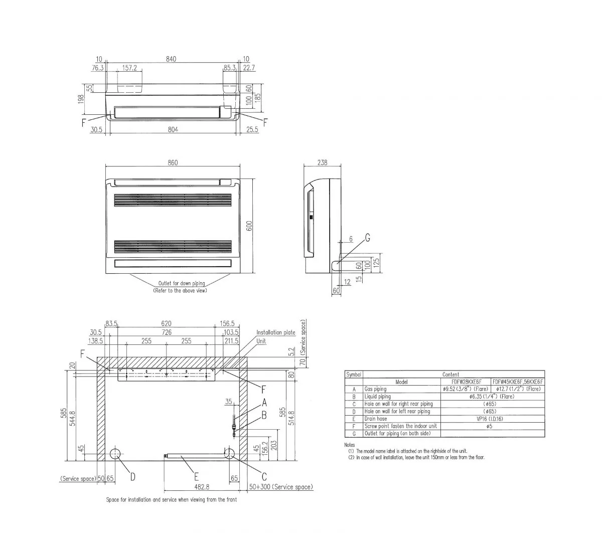 Schema tehnică FDFW45KXE6F