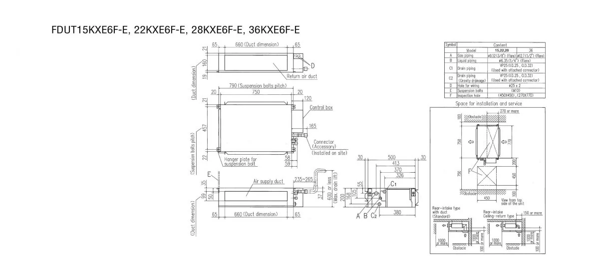 Schema tehnică FDUT22KXE6F-E