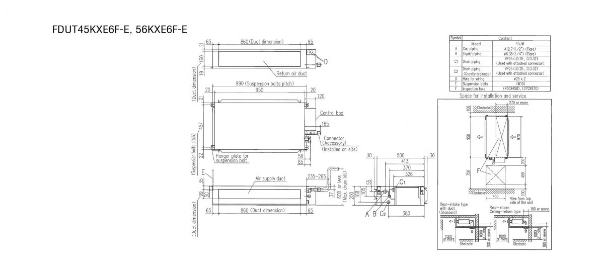 Schema tehnică FDUT45KXE6F-E