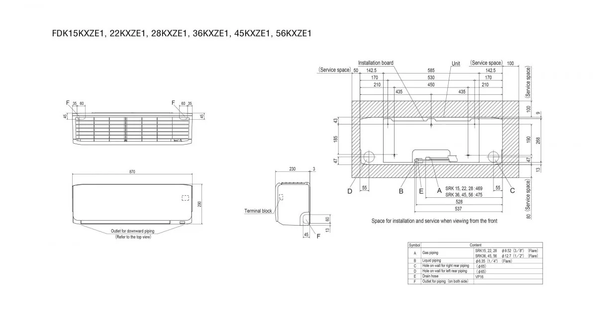 Schema tehnică FDK45KXZE1
