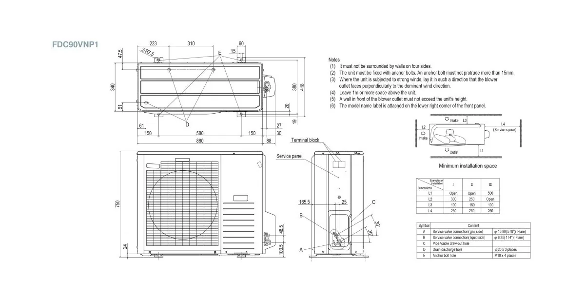Schema tehnică FDT90VNPVH