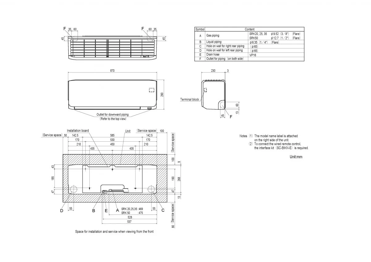 Schema tehnică SRK50ZS-W