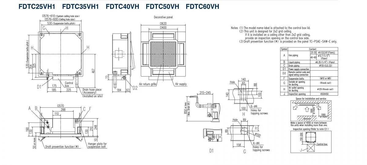 Schema tehnică FDTC100VNXPVH