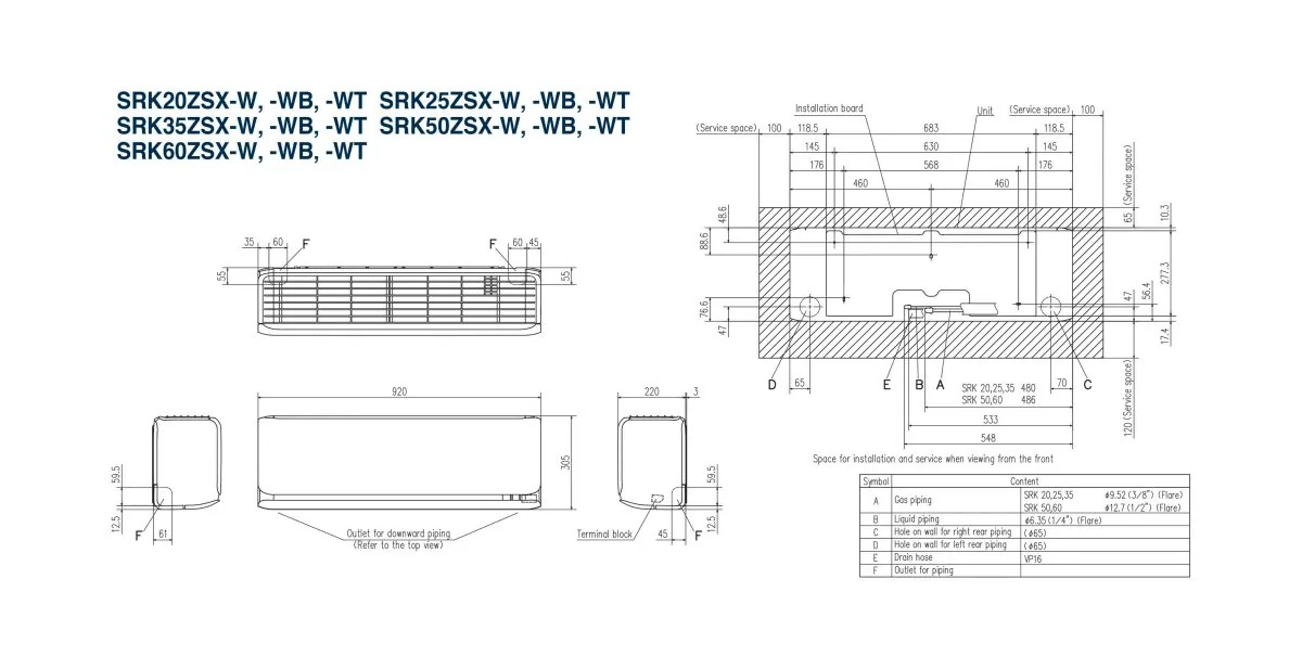 Schema tehnică SRK125VSXWPZSX