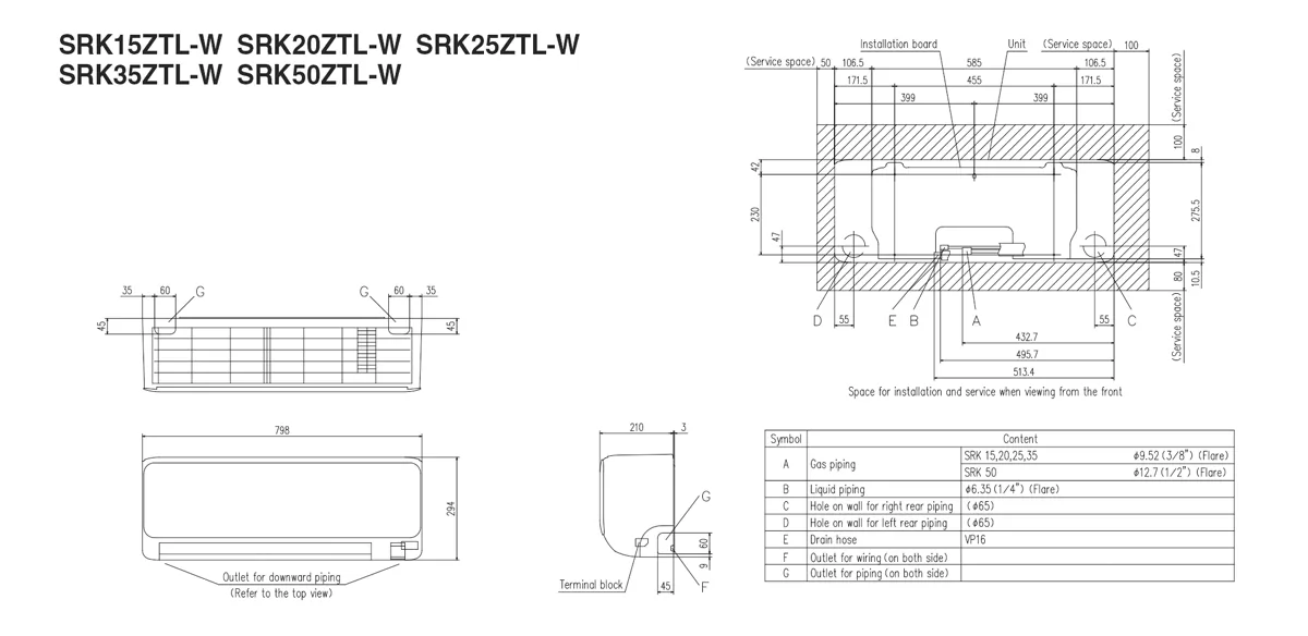 Schema tehnică SRK20ZTL-W / SRC20ZTL-W