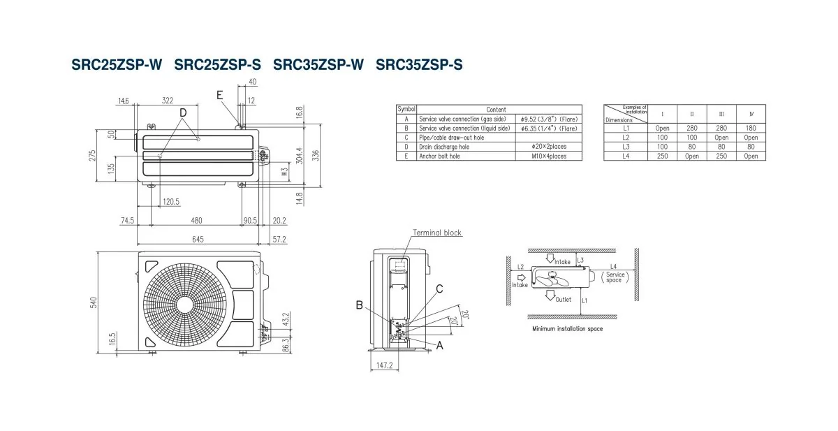 Schema tehnică SRK35ZSP-W / SRC35ZSP-W
