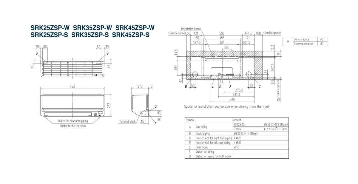 Schema tehnică SRK35ZSP-W / SRC35ZSP-W