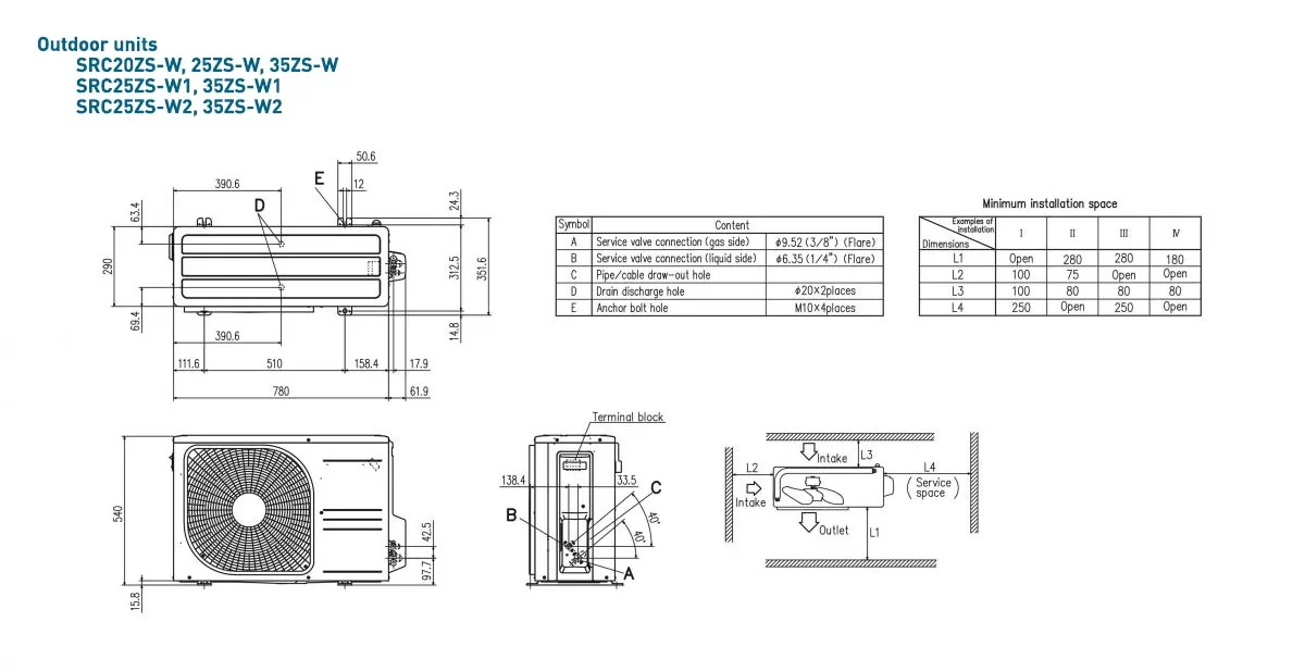 Schema tehnică SRK35ZS-WF / SRC35ZS-W2