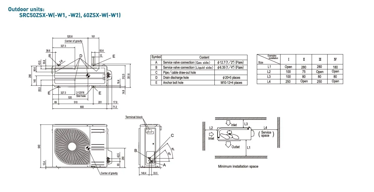 Schema tehnică SRK50ZSX-W / SRC50ZSX-W2